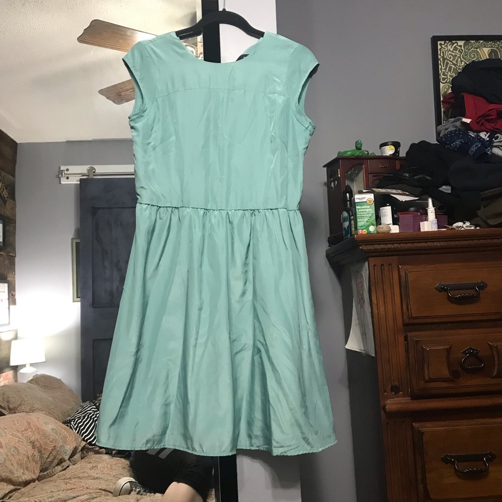 Sea foam green dress